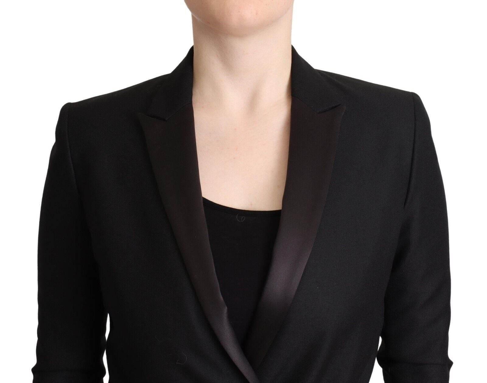 Costume National Black Long Sleeves Double Breasted Jacket - Hilstor