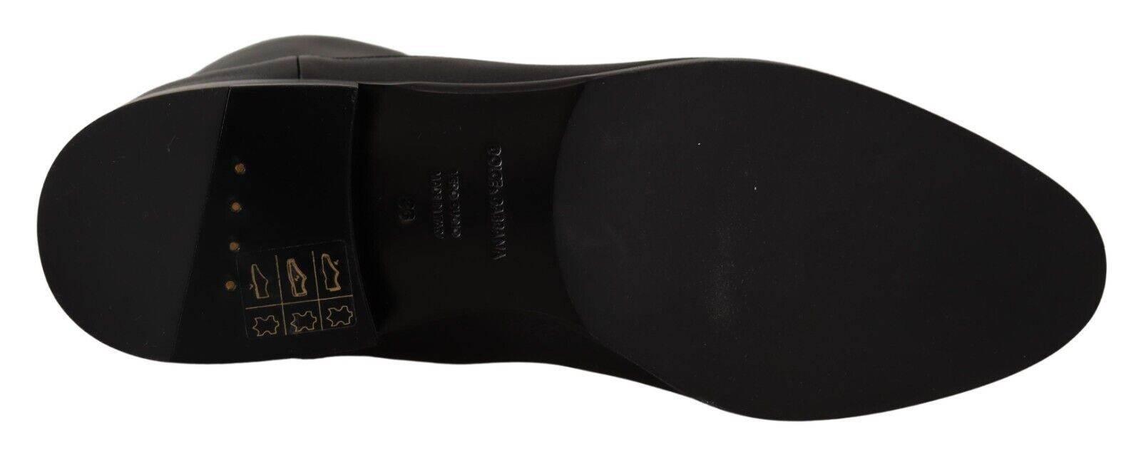 Dolce & Gabbana Elegant Leather Biker Boots - Hilstor