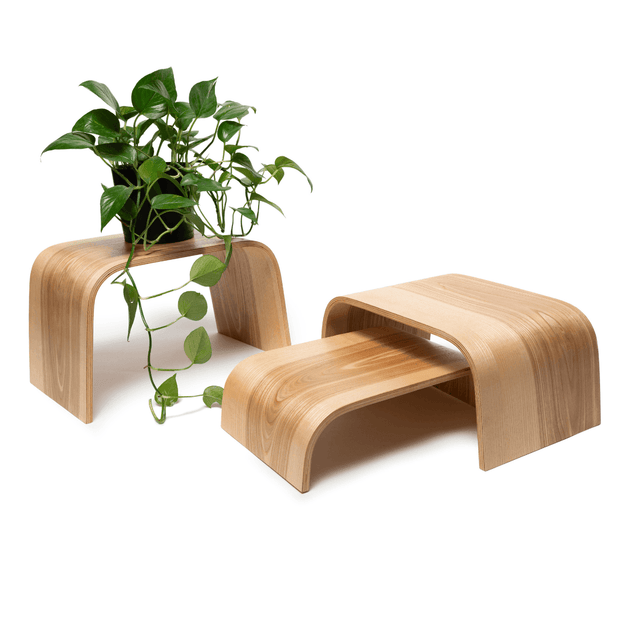 Wooden Floor Plant Stand Set of 3 by EWART Woods - Durable Birch Plywood, Versatile Design, Eco-Friendly | Nestable, Multiple Sizes, Made in Europe - Hilstor