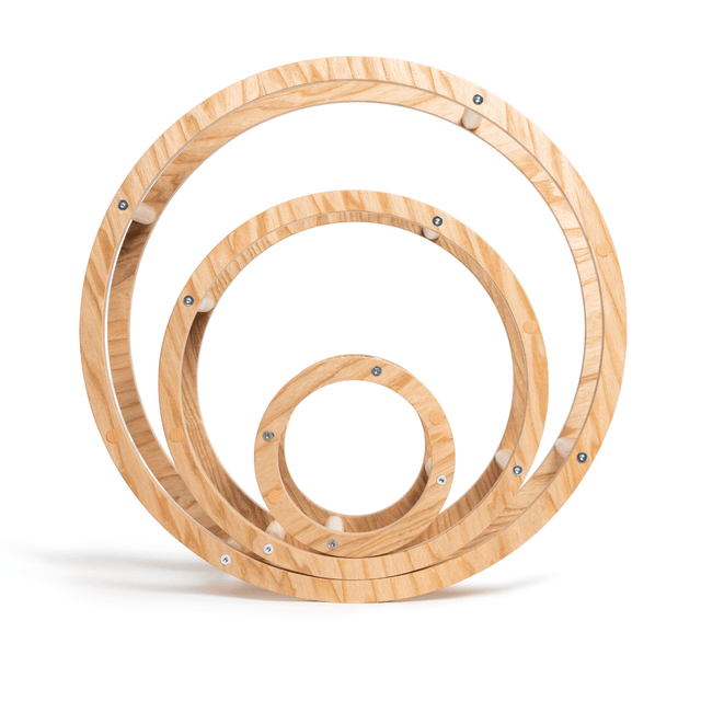 Montessori Wooden Rings Set – Educational Toy for Fine Motor Skills, Sorting, and Cognitive Development, Made in Europe - Hilstor
