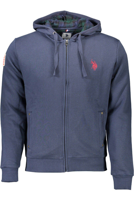 U.S. POLO ASSN. Blue Cotton Men Sweater - Hilstor