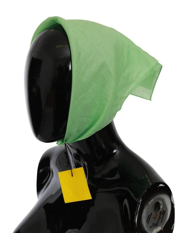 Versace Elegant Apple Green Linen Scarf - Hilstor