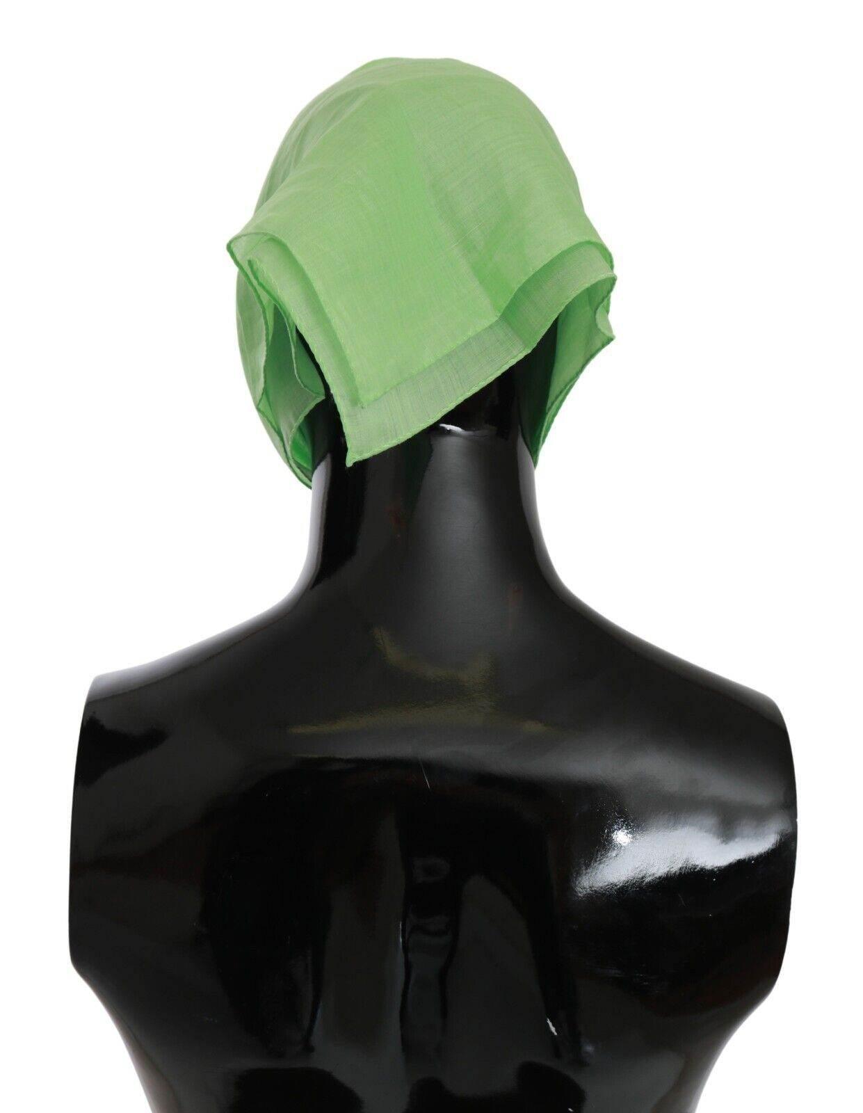 Versace Elegant Apple Green Linen Scarf - Hilstor