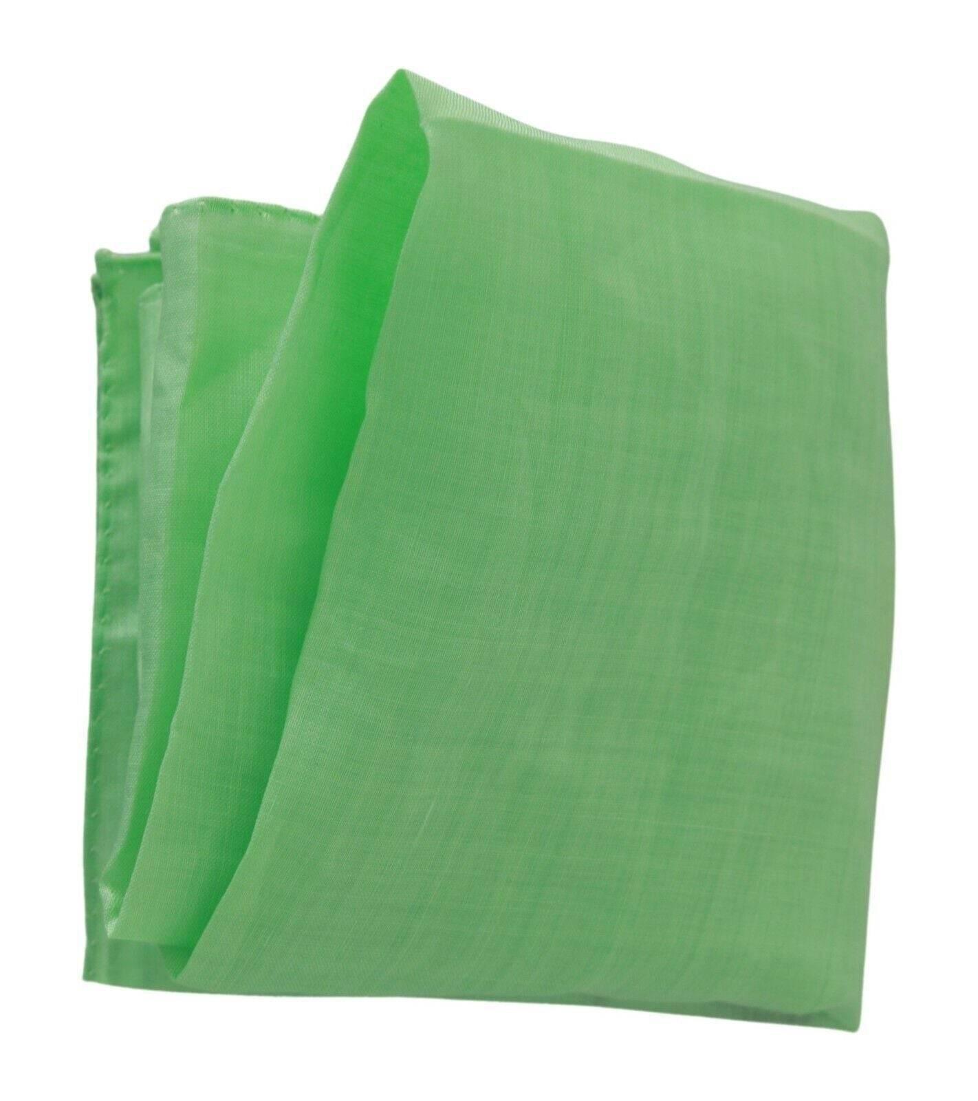 Versace Elegant Apple Green Linen Scarf - Hilstor