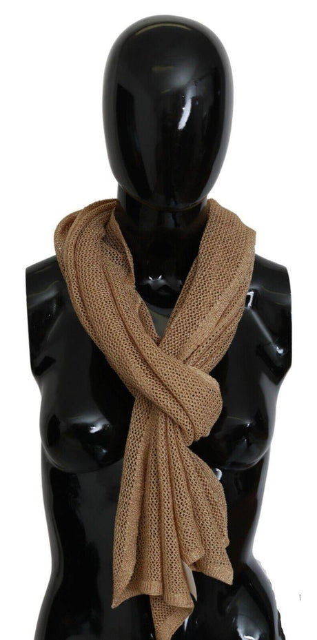 GF Ferre Elegant Men's Brown Neck Wrap Shawl Scarf - Hilstor