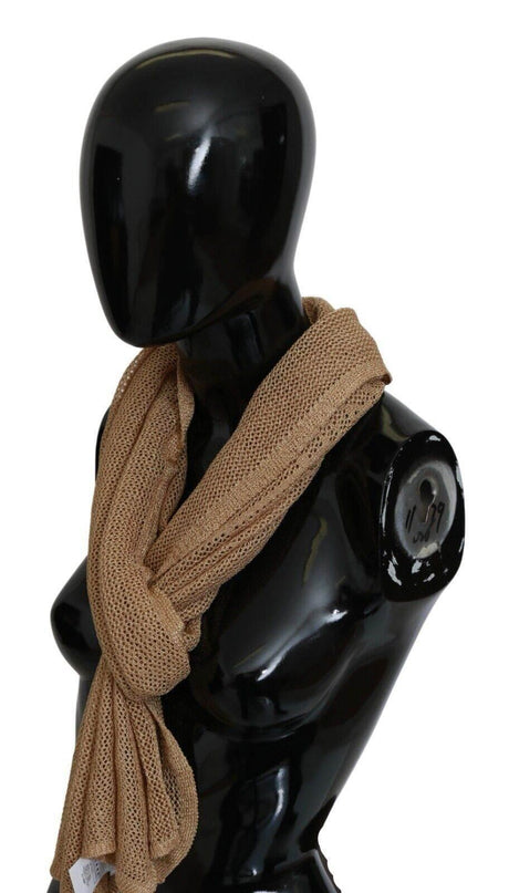 GF Ferre Elegant Men's Brown Neck Wrap Shawl Scarf - Hilstor