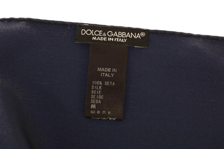 Dolce & Gabbana Elegant Silk Pocket Square in Lustrous Blue - Hilstor