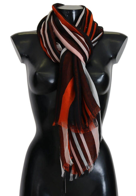 Dolce & Gabbana Elegant Multicolor Silk Fringed Scarf - Hilstor