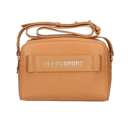 Plein Sport Chic Camel-Toned Crossbody with Double Zip Closure - Hilstor