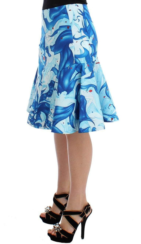 Koonhor Elegant Fresco-Print Knee-Length Skirt - Hilstor