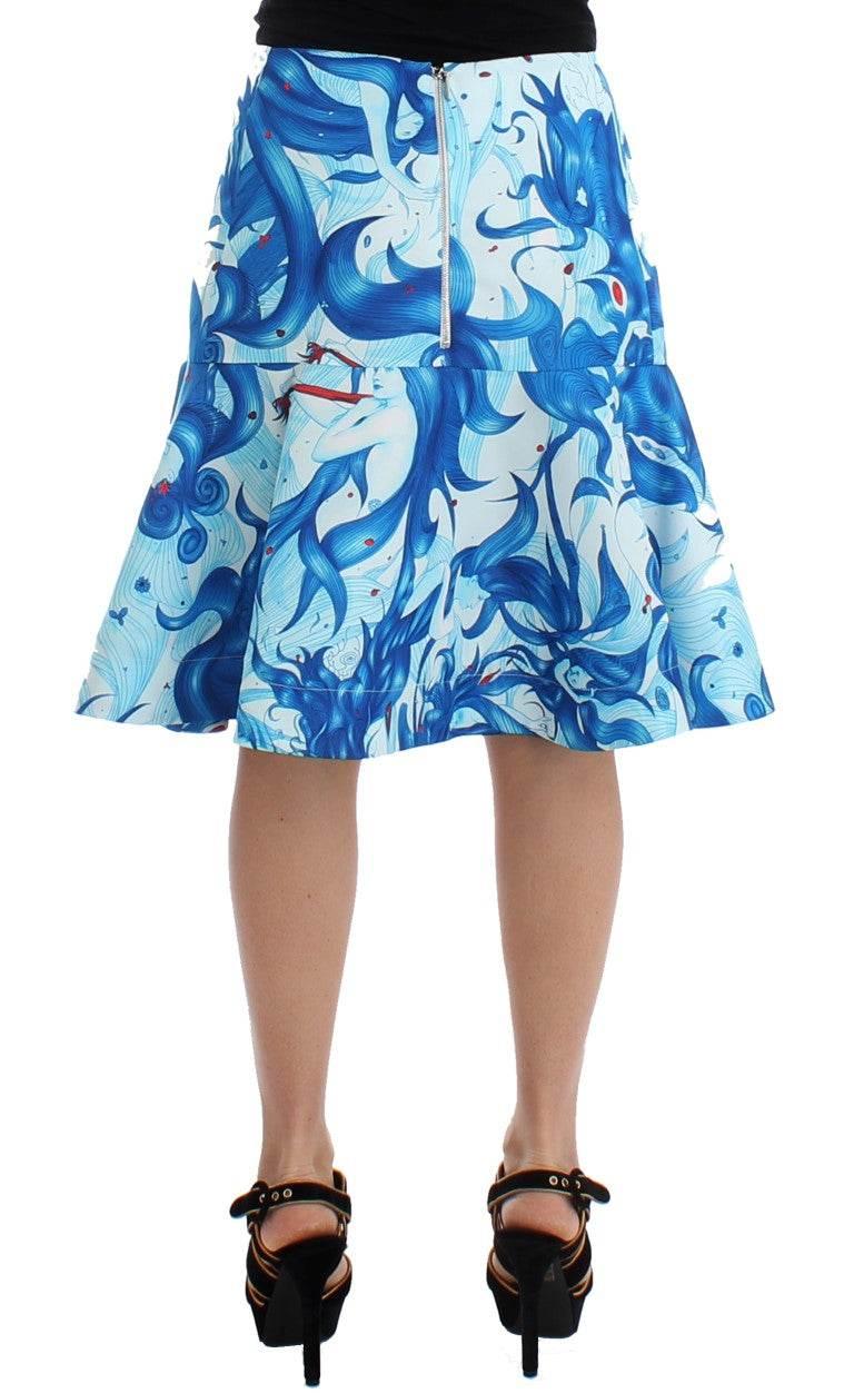 Koonhor Elegant Fresco-Print Knee-Length Skirt - Hilstor