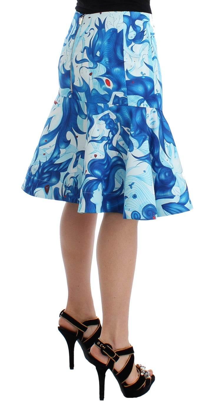Koonhor Elegant Fresco-Print Knee-Length Skirt - Hilstor