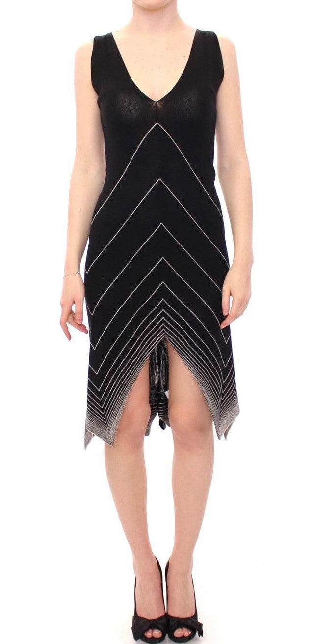 Alice Palmer Chic Monochrome Knitted Dress - Hilstor