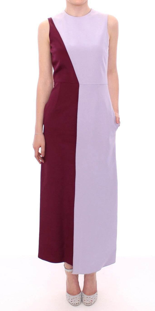Barbara Casasola Elegant Long Silk Gown in Lavender - Hilstor