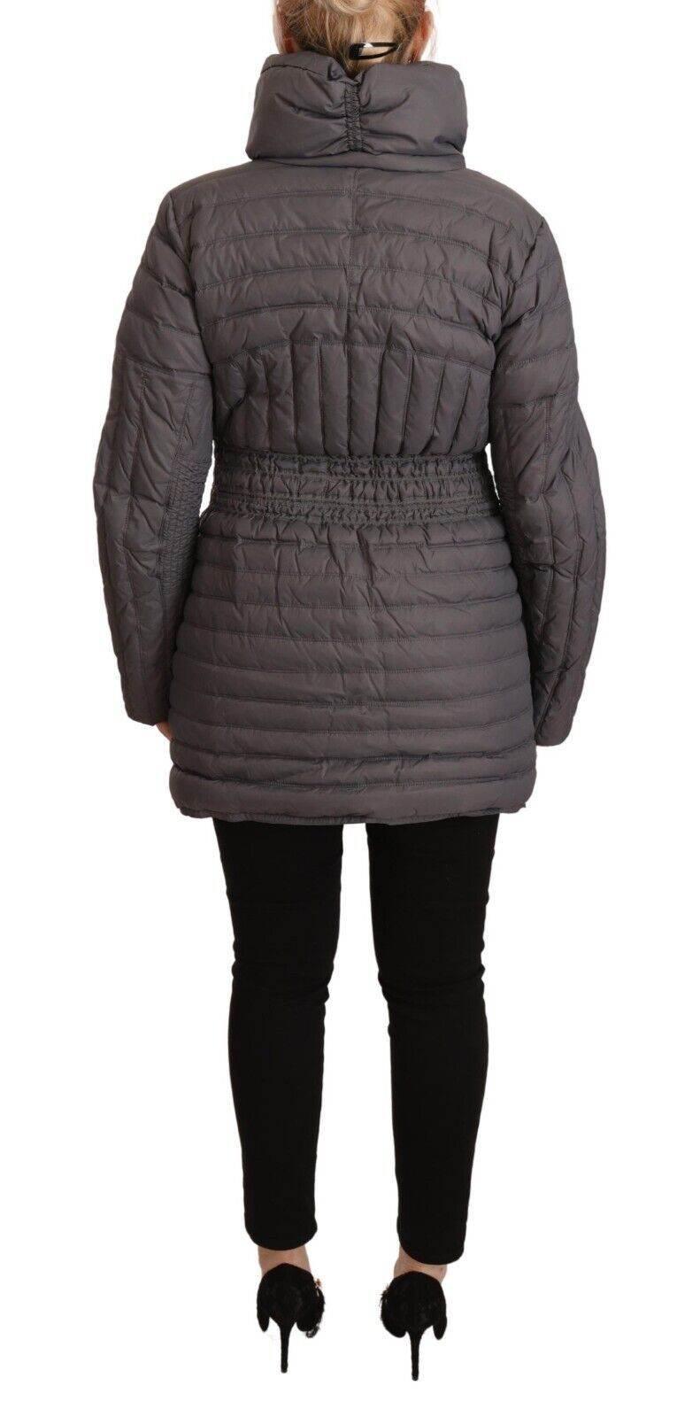 Roccobarocco Elegant Quilted Long Jacket with Logo Patch - Hilstor