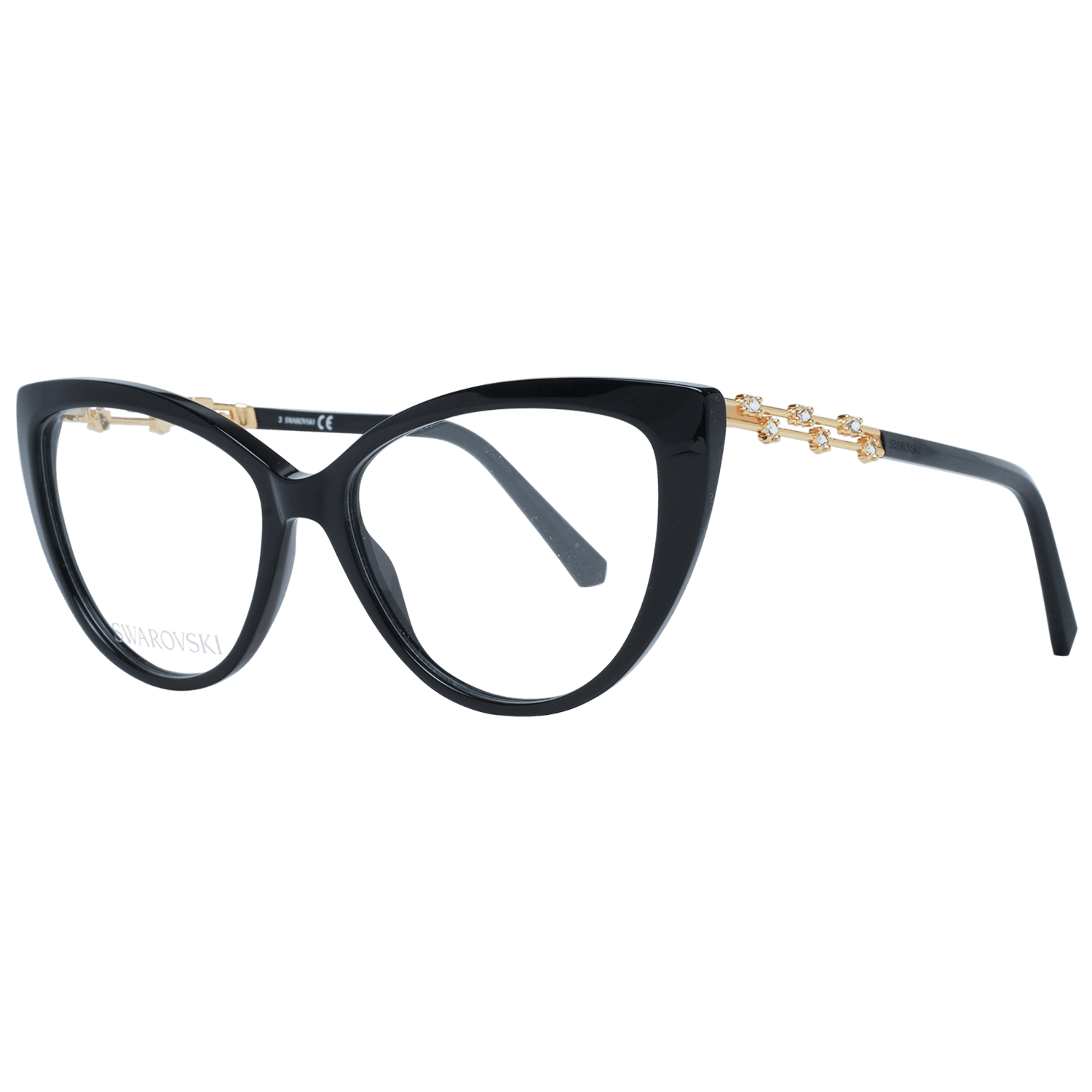 Swarovski Elegant Black Cat Eye Designer Eyeglasses - Hilstor
