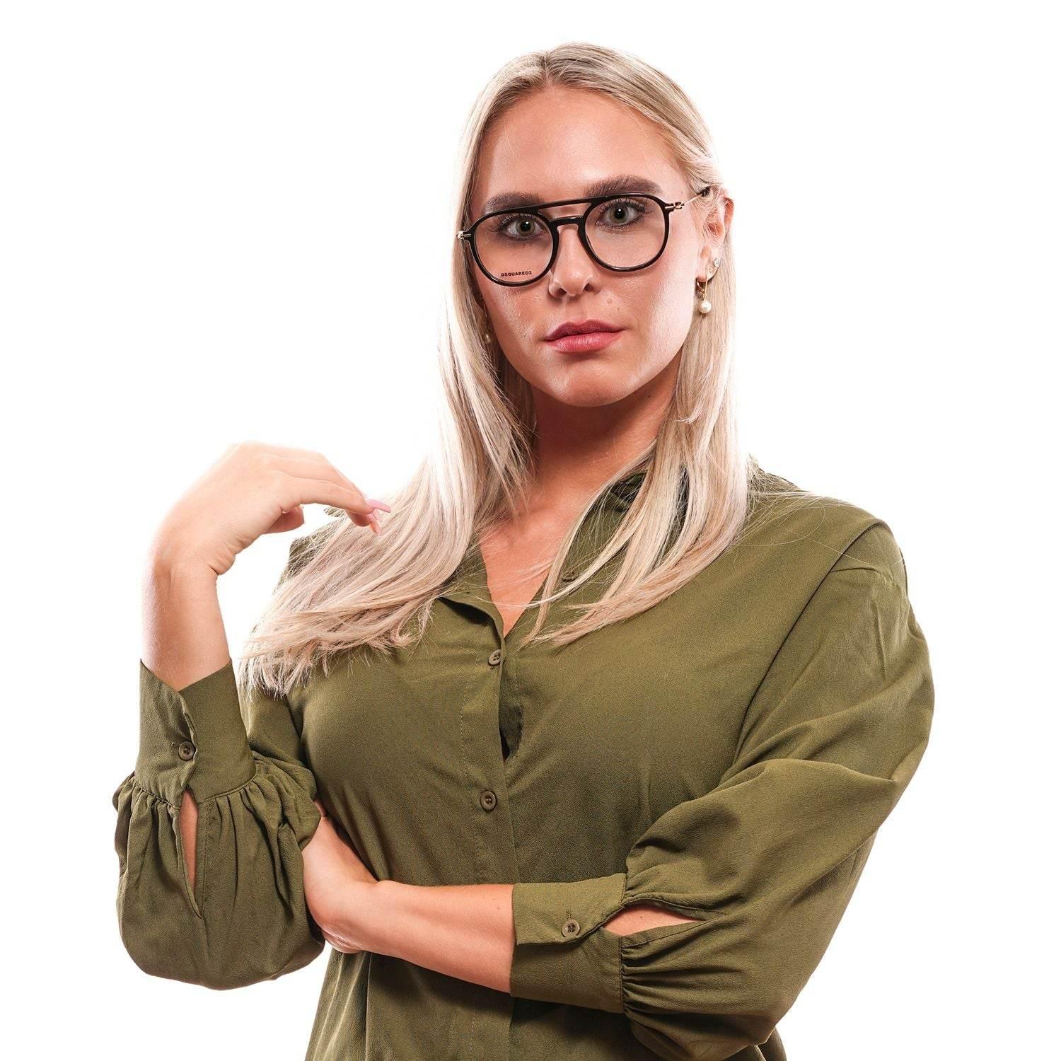 Dsquared² Sleek Black Full-Rim Designer Eyewear - Hilstor