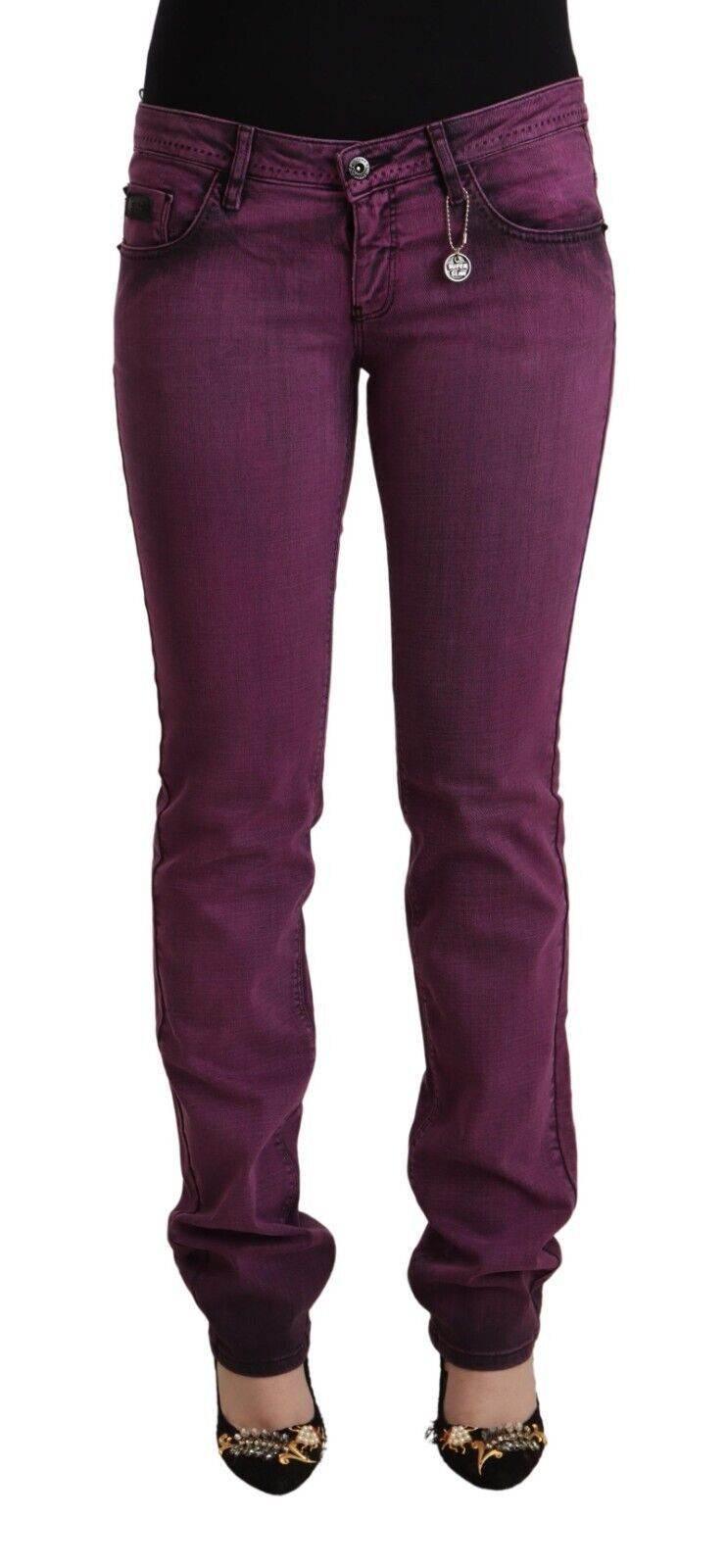 Costume National Purple Cotton Stretch Slim Fit Denim Jeans - Hilstor
