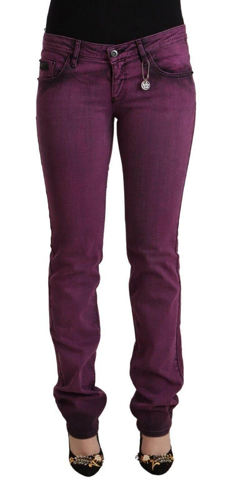 Costume National Purple Cotton Stretch Slim Fit Denim Jeans - Hilstor