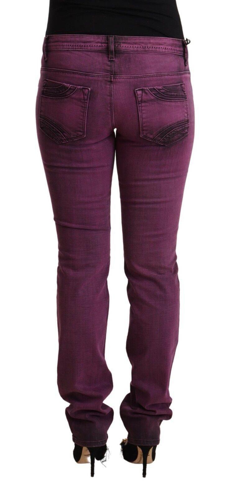 Costume National Purple Cotton Stretch Slim Fit Denim Jeans - Hilstor