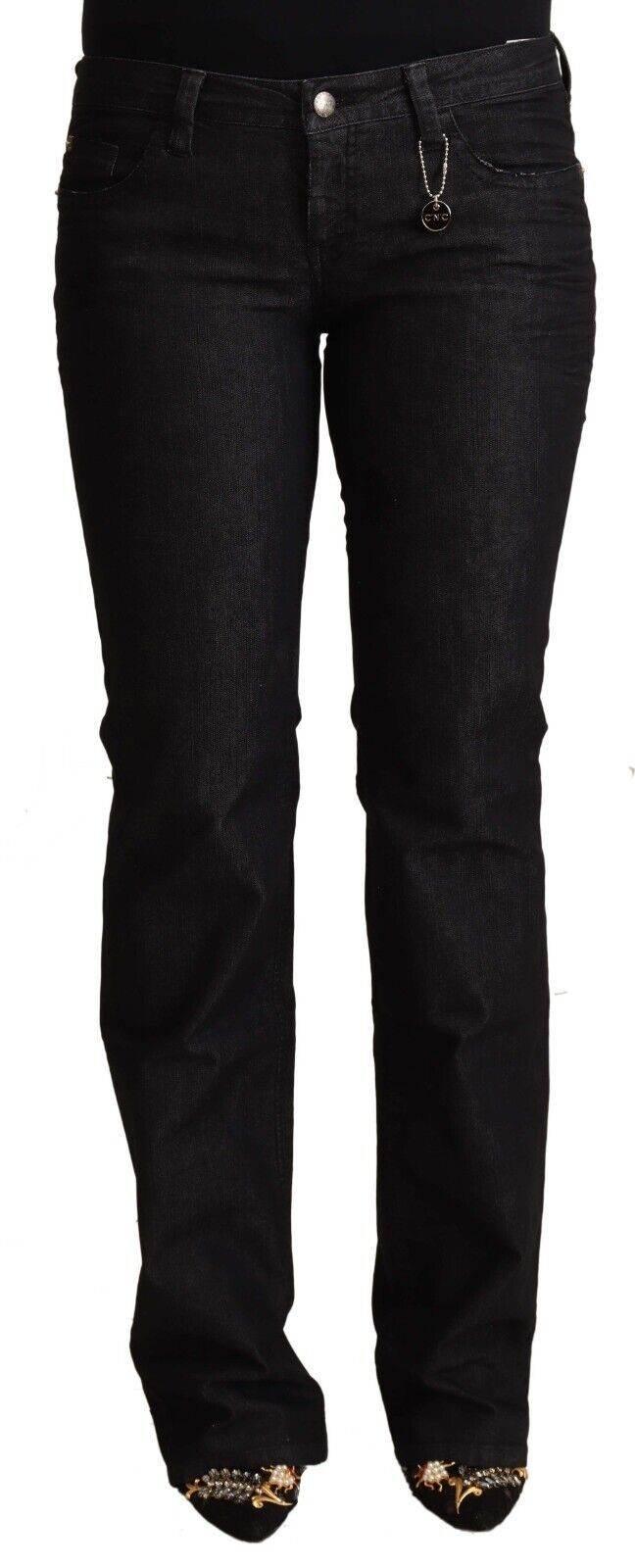 Costume National Black Cotton Low Waist Skinny Jeans - Hilstor