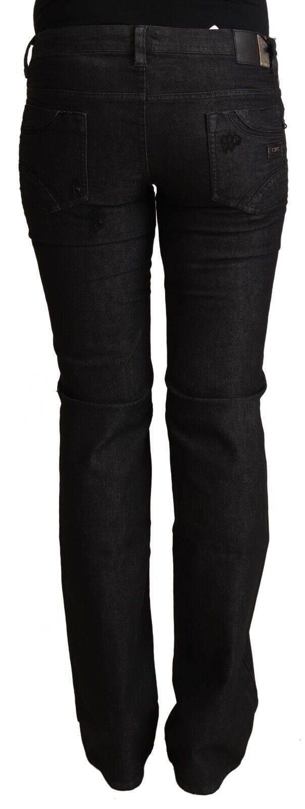 Costume National Black Cotton Low Waist Skinny Jeans - Hilstor