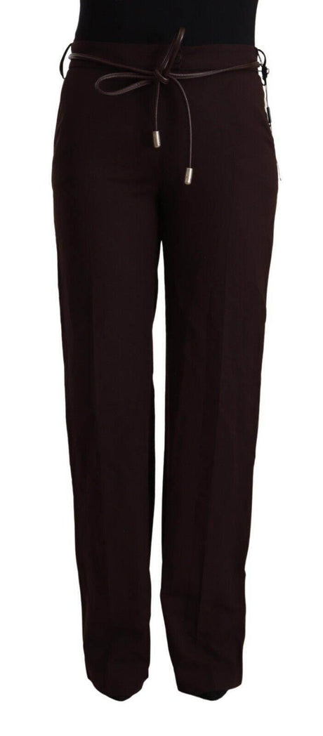 Patrizia Pepe Black High Waist Straight Formal Pants - Hilstor