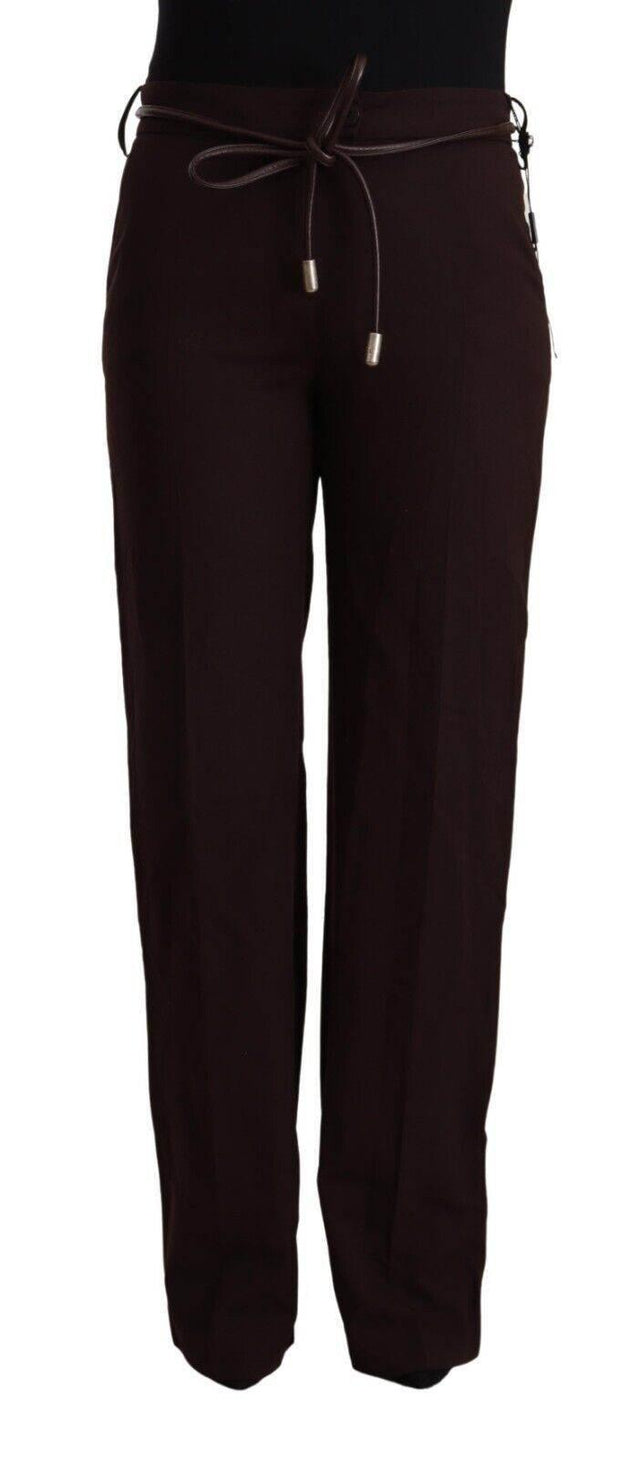 Patrizia Pepe Black High Waist Straight Formal Pants - Hilstor