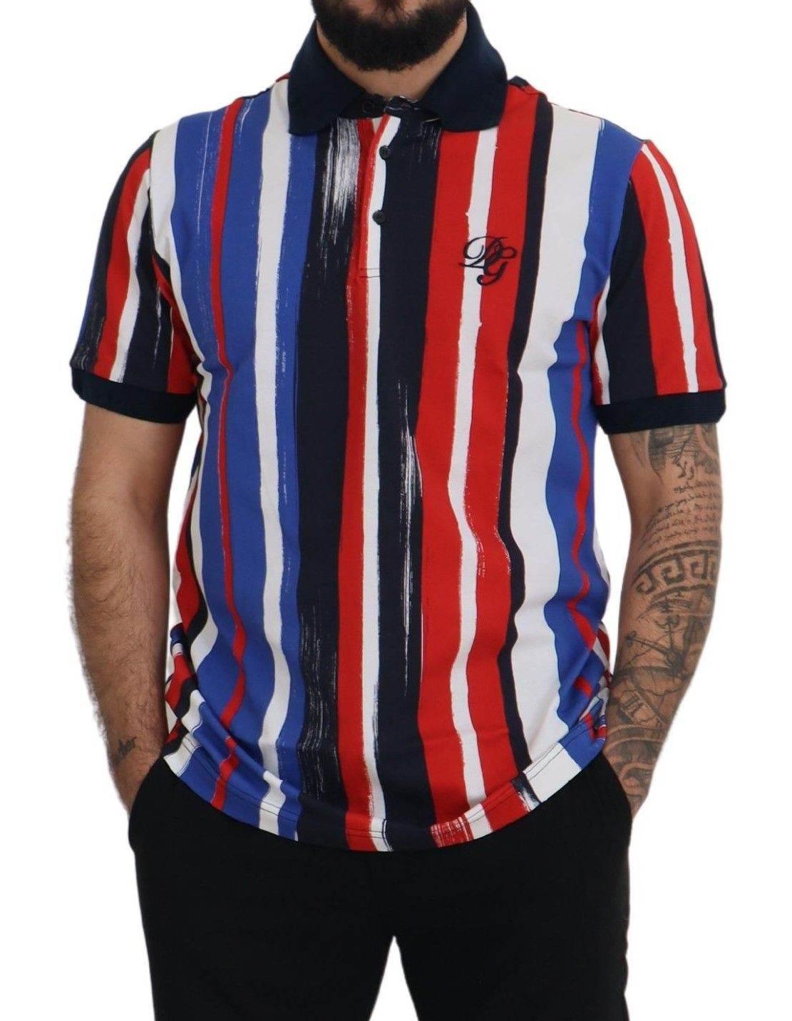 Dolce & Gabbana Multicolor Cotton Polo Top T-shirt - Hilstor