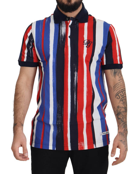 Dolce & Gabbana Multicolor Cotton Polo Top T-shirt - Hilstor