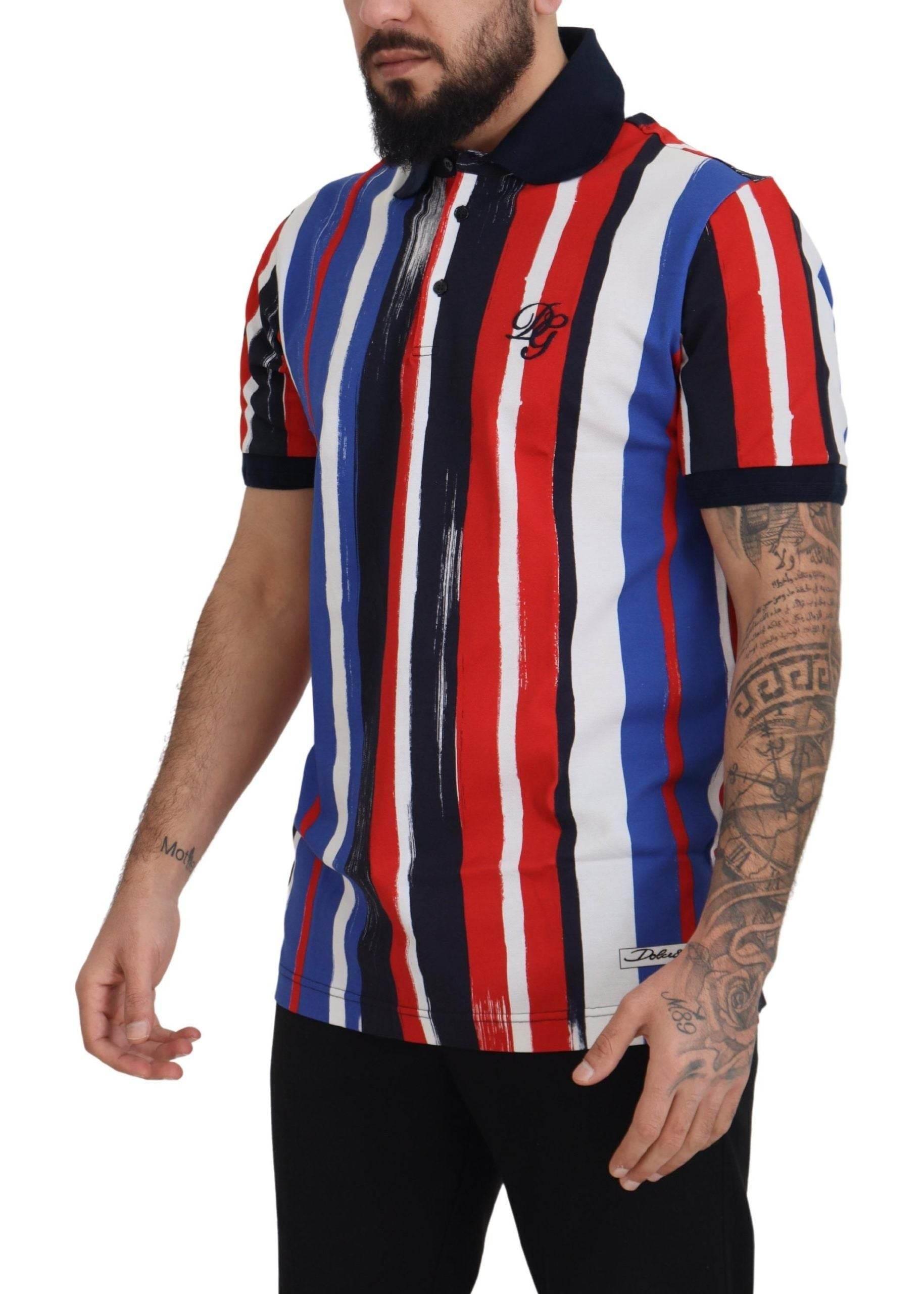 Dolce & Gabbana Multicolor Cotton Polo Top T-shirt - Hilstor