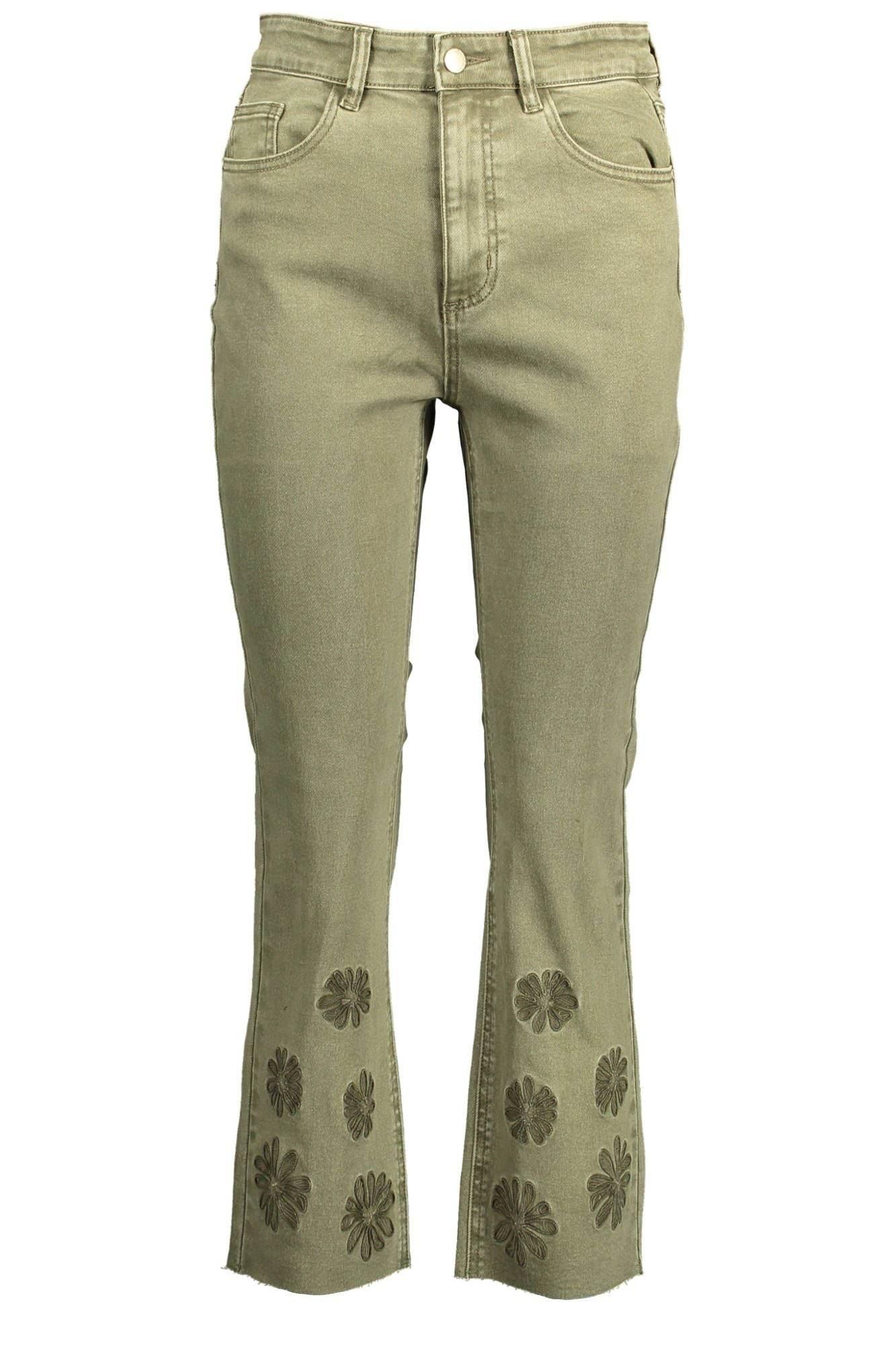 Desigual Green Cotton Women Jeans - Hilstor