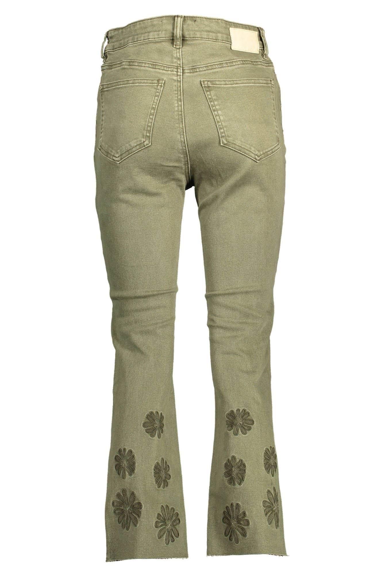 Desigual Green Cotton Women Jeans - Hilstor