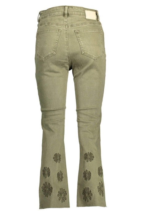 Desigual Green Cotton Women Jeans - Hilstor