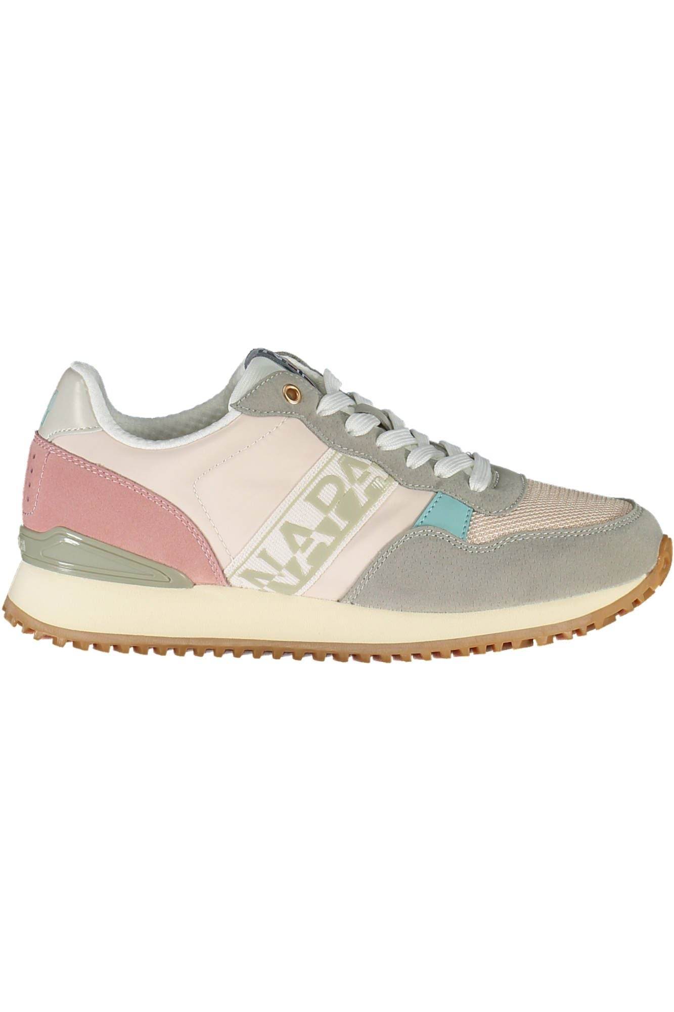 Napapijri Chic Pink Laced Sneakers with Logo Detail - Hilstor