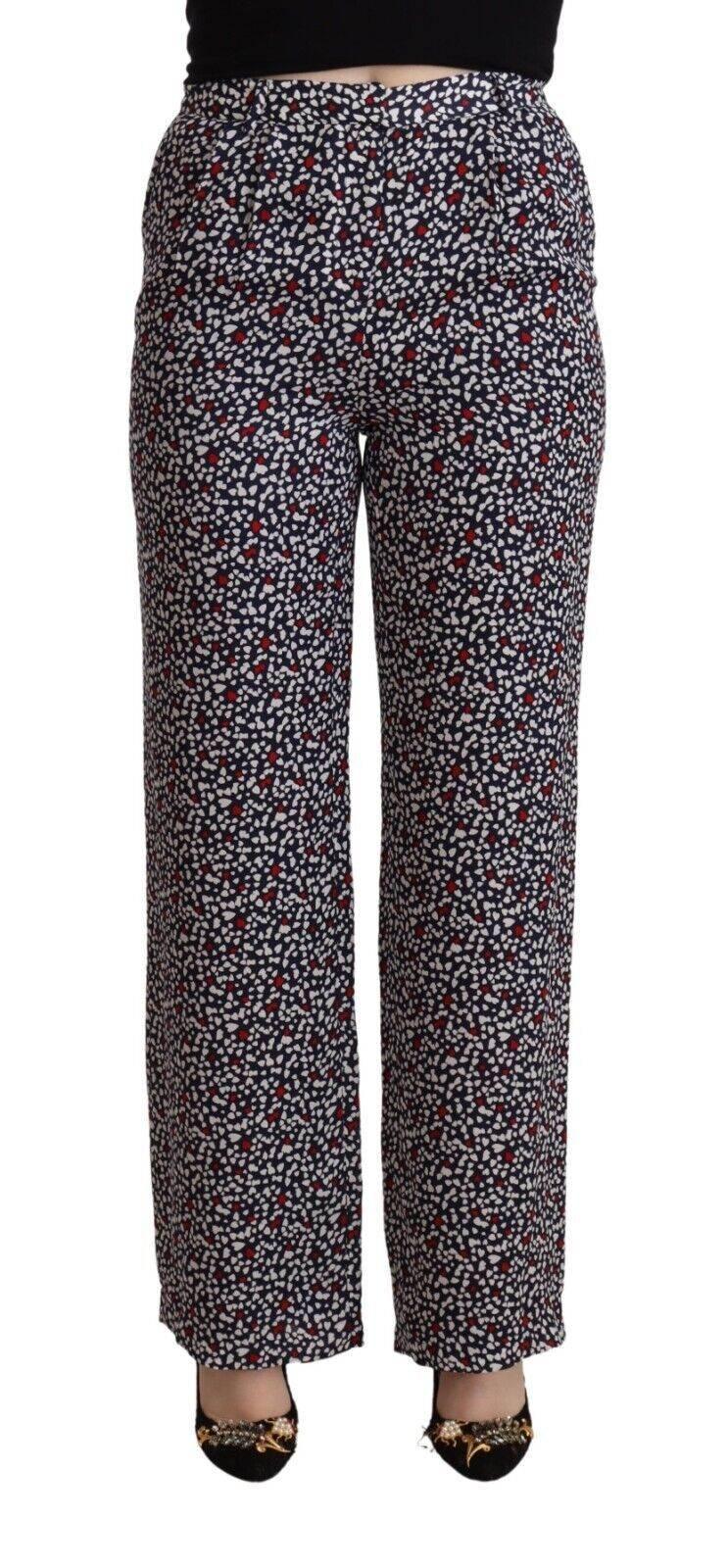 Michael Kors Black High Waist Printed Straight Pants - Hilstor