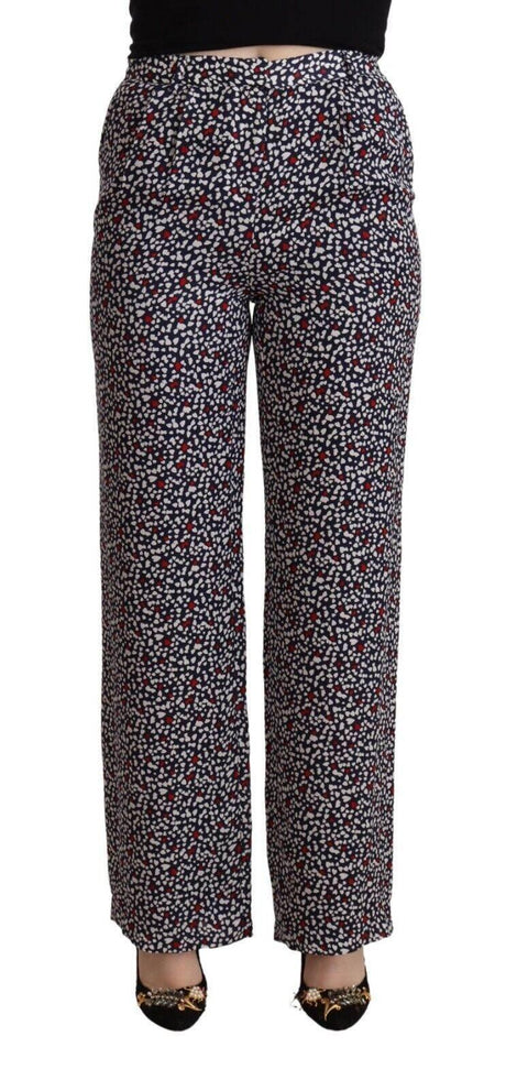 Michael Kors Black High Waist Printed Straight Pants - Hilstor