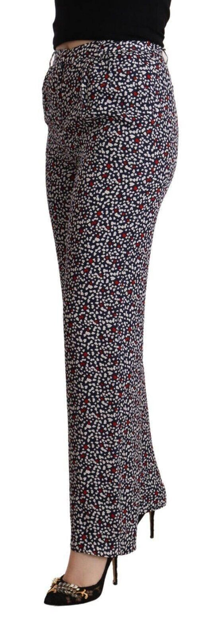 Michael Kors Black High Waist Printed Straight Pants - Hilstor