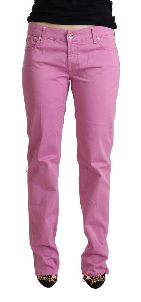 Jacob Cohen Pink Cotton Low Waist Denim Tapered Jeans - Hilstor