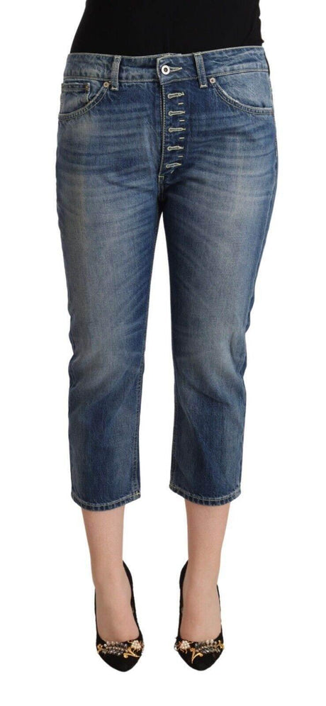 Dondup Elegant Mid-Waist Cotton Denim Jeans - Hilstor