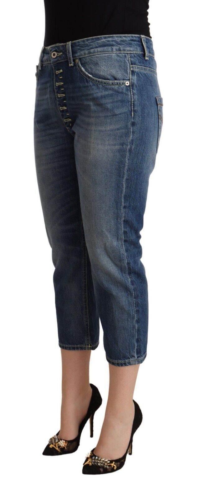 Dondup Elegant Mid-Waist Cotton Denim Jeans - Hilstor