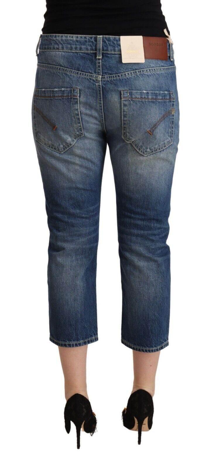 Dondup Elegant Mid-Waist Cotton Denim Jeans - Hilstor