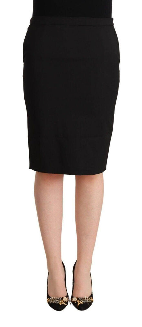 GF Ferre Chic Pencil Cut Knee-Length Skirt - Hilstor