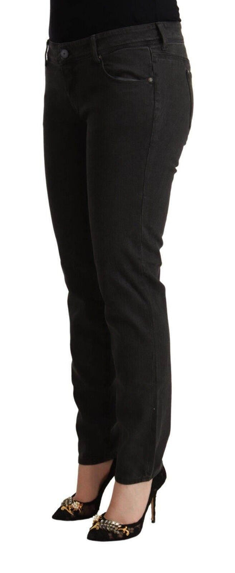 Ermanno Scervino Black Low Waist Skinny Denim Cotton Jeans - Hilstor