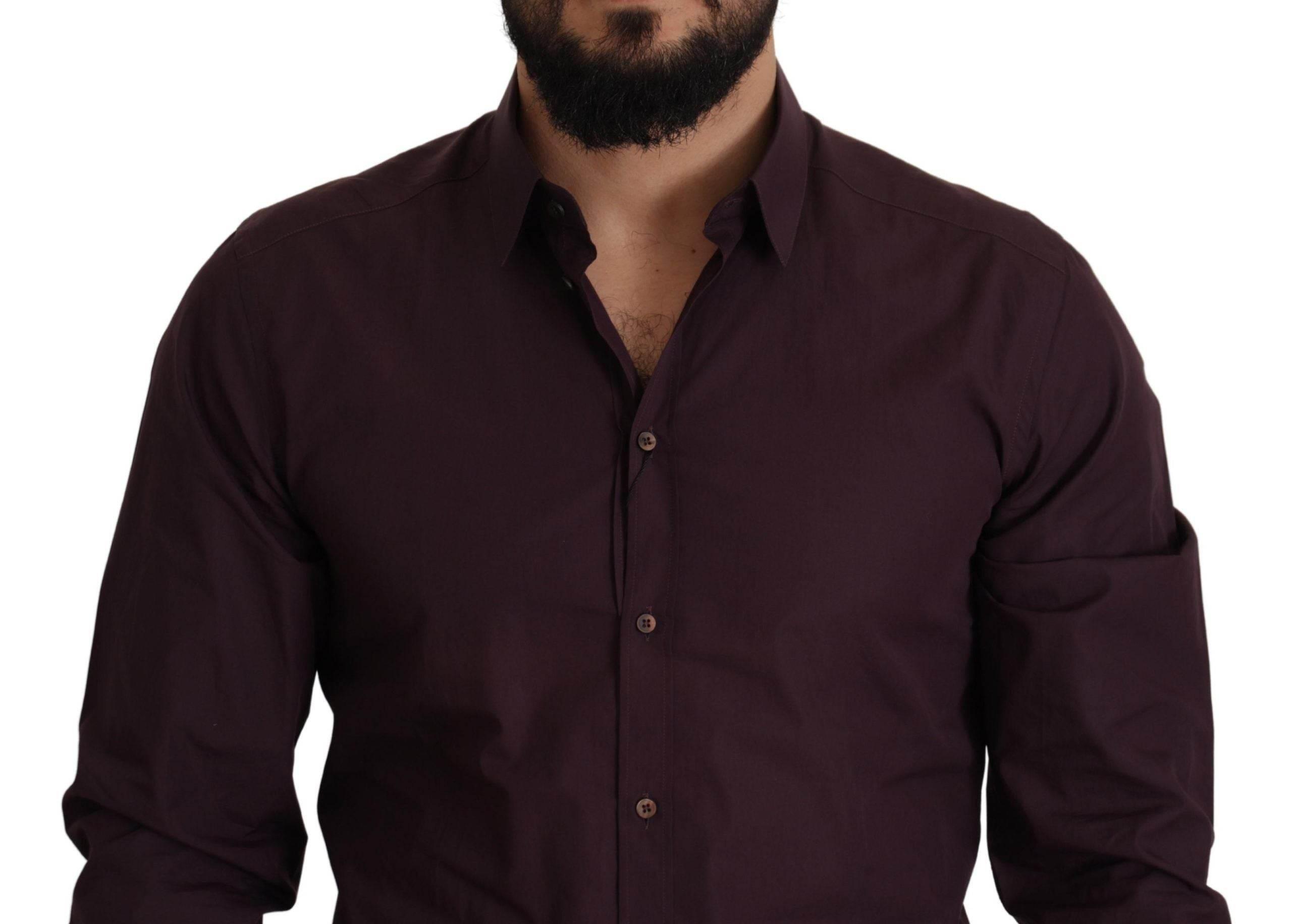 Dolce & Gabbana Regal Purple Slim Fit Dress Shirt - Hilstor