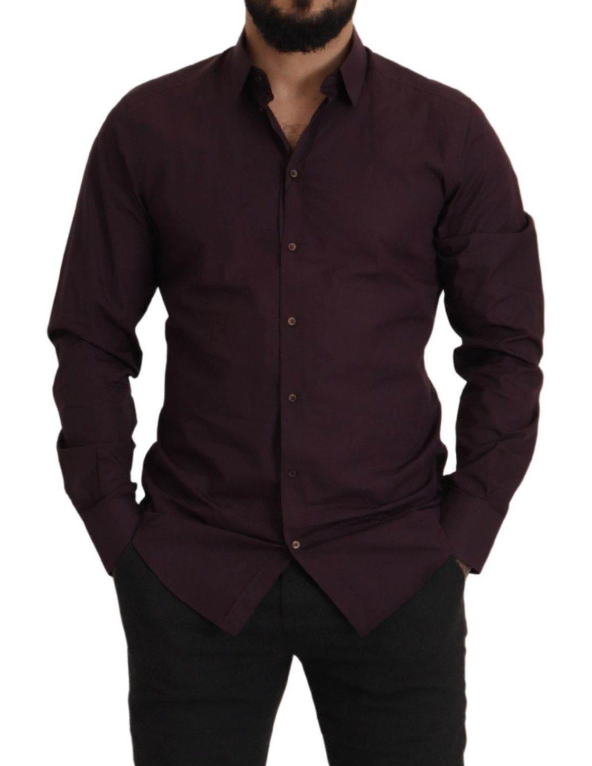 Dolce & Gabbana Regal Purple Slim Fit Dress Shirt - Hilstor