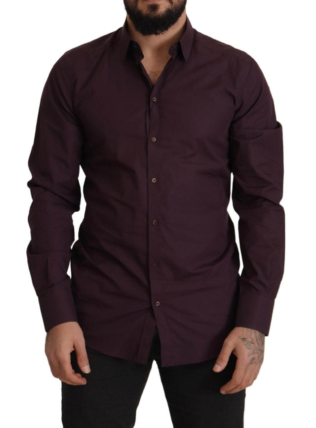 Dolce & Gabbana Regal Purple Slim Fit Dress Shirt - Hilstor