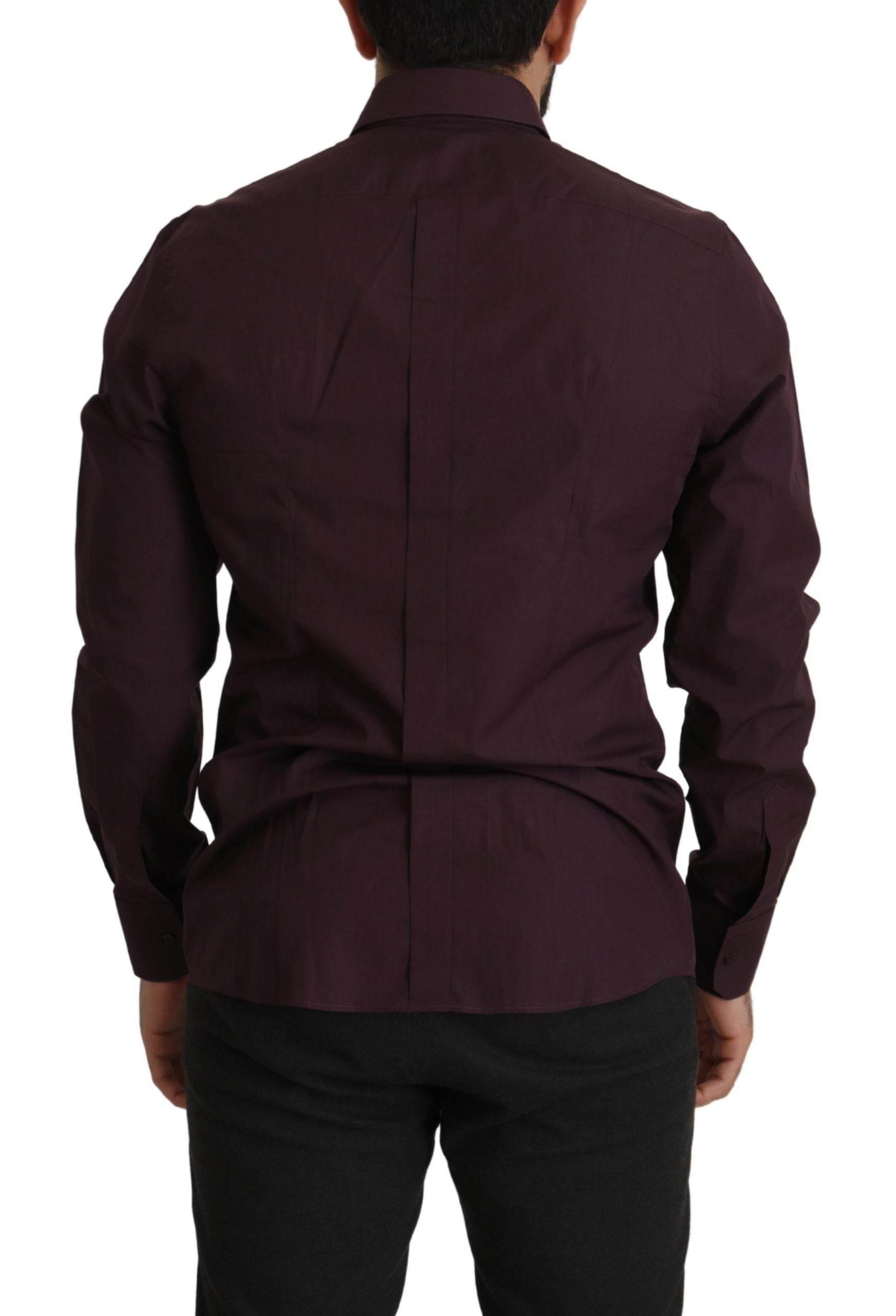 Dolce & Gabbana Regal Purple Slim Fit Dress Shirt - Hilstor