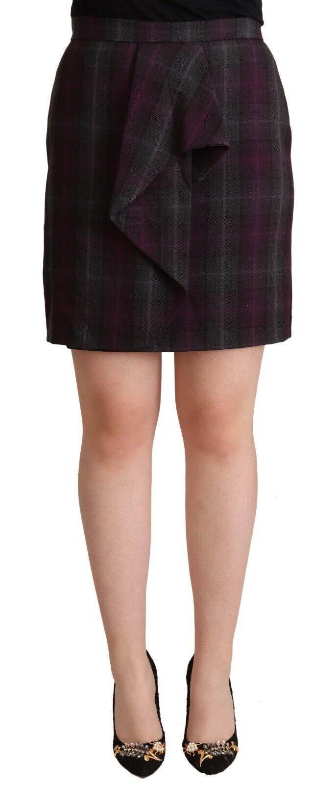 BENCIVENGA Elegant High Waisted Checkered Skirt - Hilstor