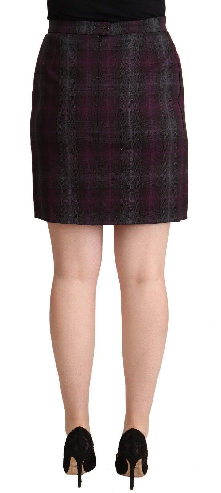 BENCIVENGA Elegant High Waisted Checkered Skirt - Hilstor